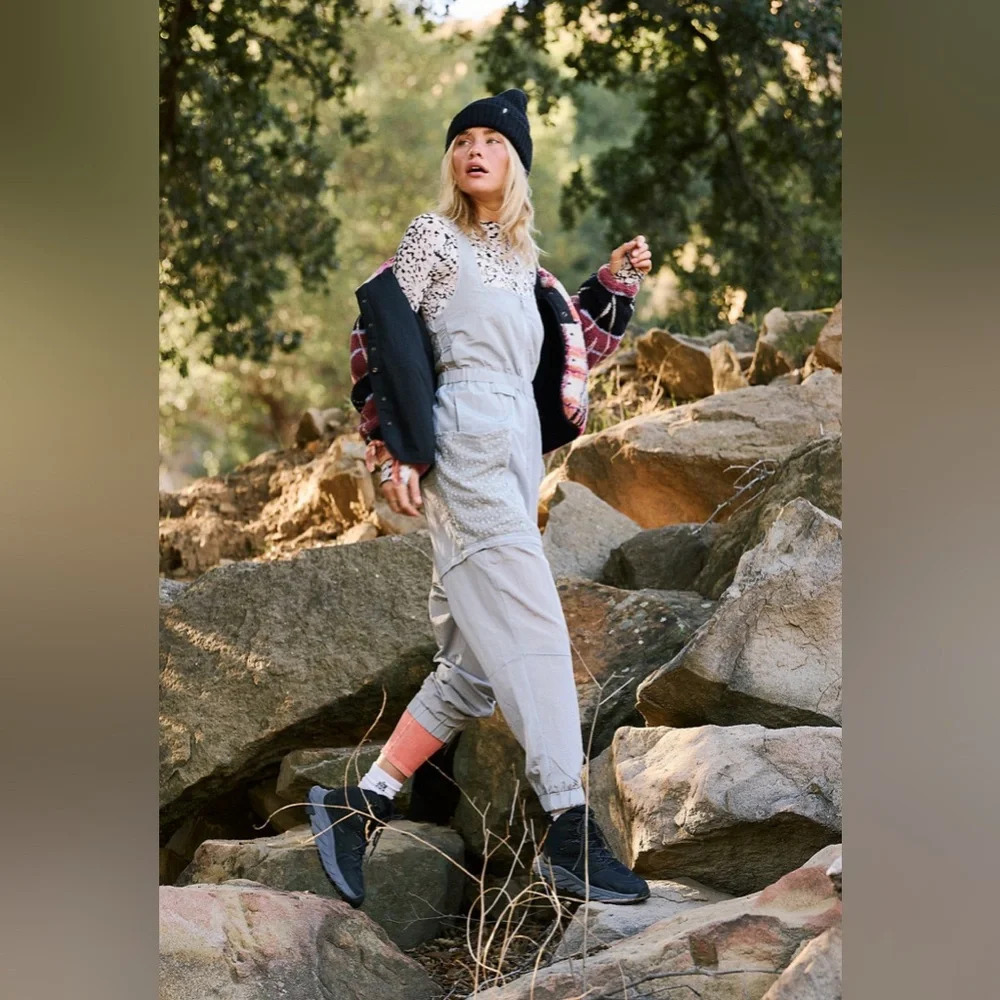 FP movement xs chaparral convertible hike jumpsuit blue smoke